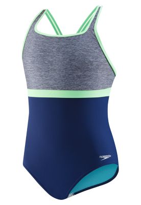 speedo color block swimsuit