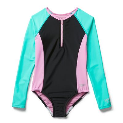 speedo long sleeve one piece swimsuit