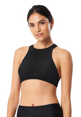 high neck swim top