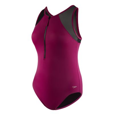 purple plus size bathing suits