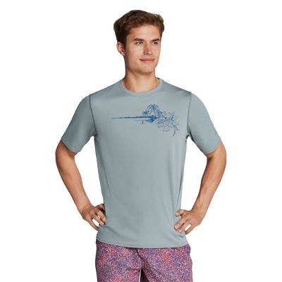 speedo men's easy short sleeve swim shirt